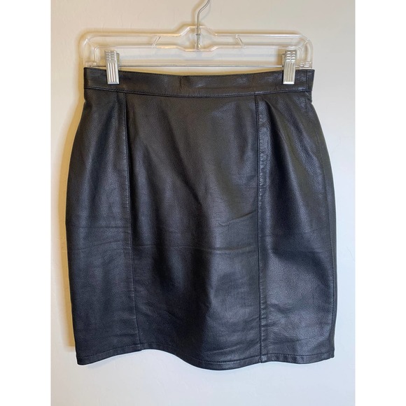 Crazy Horse Dresses & Skirts - Crazy Horse by Liz Claiborne | 100% Leather Black Pencil Skirt SIze 8P